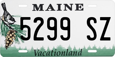 ME license plate 5299SZ