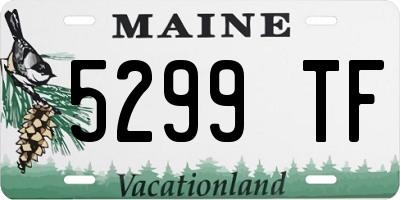 ME license plate 5299TF