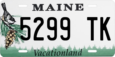 ME license plate 5299TK