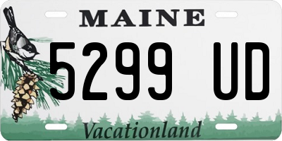 ME license plate 5299UD