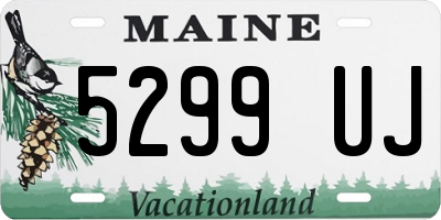 ME license plate 5299UJ