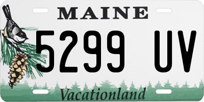 ME license plate 5299UV