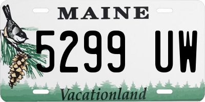 ME license plate 5299UW