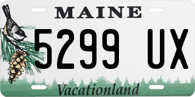 ME license plate 5299UX