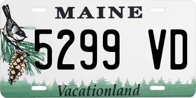 ME license plate 5299VD