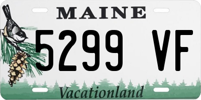 ME license plate 5299VF