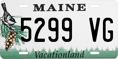 ME license plate 5299VG