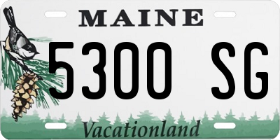 ME license plate 5300SG