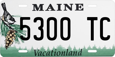 ME license plate 5300TC