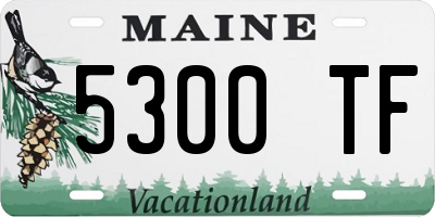 ME license plate 5300TF