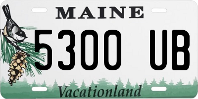 ME license plate 5300UB