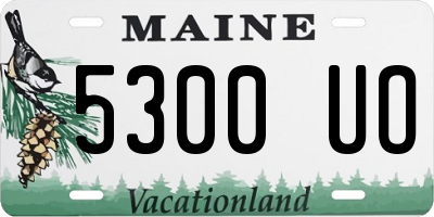 ME license plate 5300UO