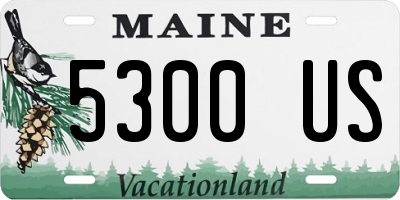 ME license plate 5300US
