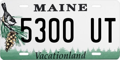 ME license plate 5300UT