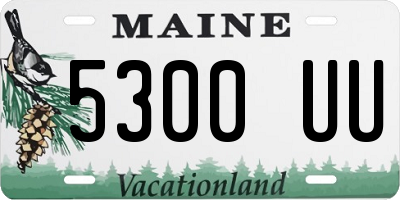 ME license plate 5300UU