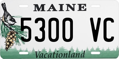 ME license plate 5300VC