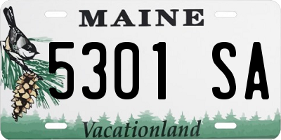 ME license plate 5301SA