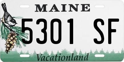 ME license plate 5301SF