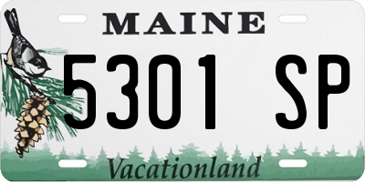 ME license plate 5301SP