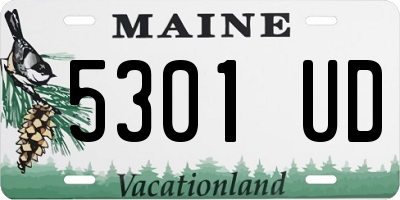 ME license plate 5301UD