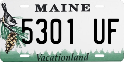 ME license plate 5301UF