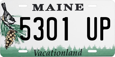 ME license plate 5301UP