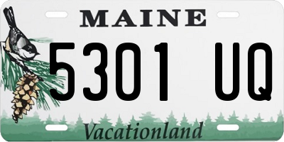 ME license plate 5301UQ