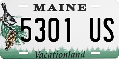 ME license plate 5301US