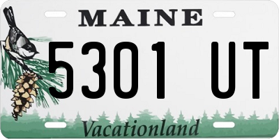 ME license plate 5301UT