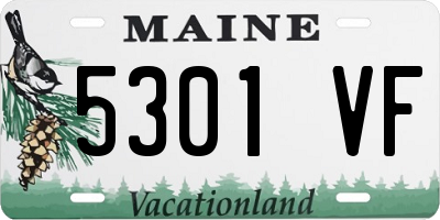 ME license plate 5301VF