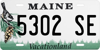 ME license plate 5302SE