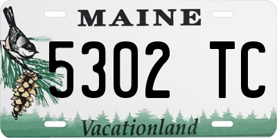 ME license plate 5302TC