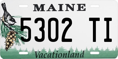 ME license plate 5302TI