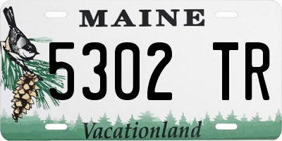ME license plate 5302TR