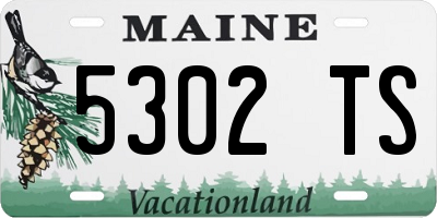 ME license plate 5302TS