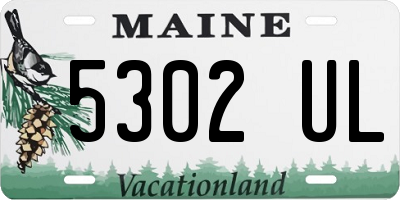 ME license plate 5302UL