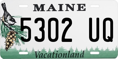 ME license plate 5302UQ