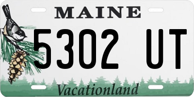 ME license plate 5302UT