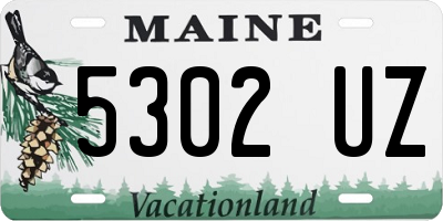 ME license plate 5302UZ