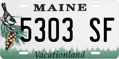 ME license plate 5303SF