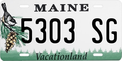 ME license plate 5303SG