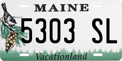 ME license plate 5303SL