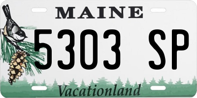 ME license plate 5303SP