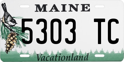 ME license plate 5303TC