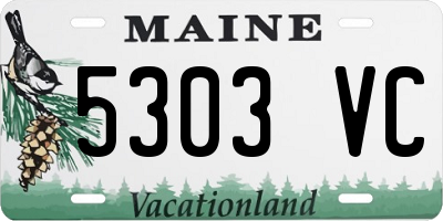 ME license plate 5303VC