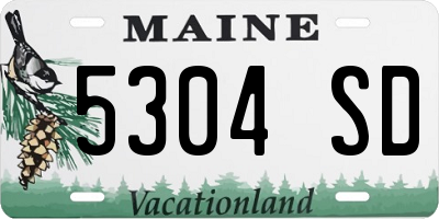 ME license plate 5304SD