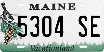 ME license plate 5304SE