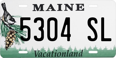 ME license plate 5304SL