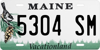 ME license plate 5304SM