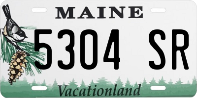 ME license plate 5304SR